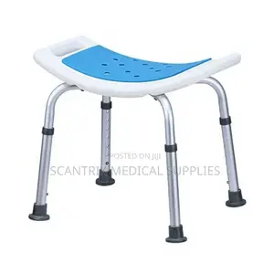 Reinforced Shower Seat With Blue Sponge Cushion for Long-Term Use