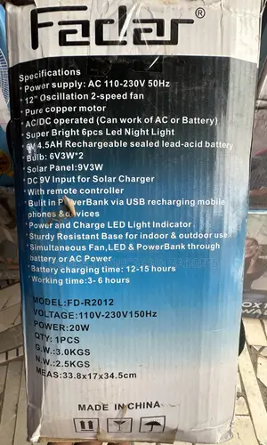 Rechargeable Fan
