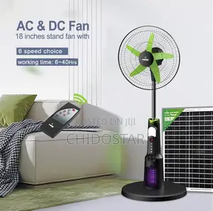 18,000mah Lithium Rechargeable Mosquito Fan With 25watts Solar Panel