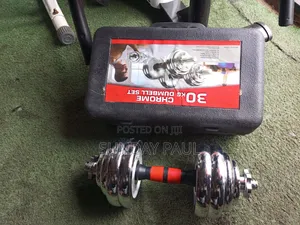 Chrome 30kg Dumbbell Set Available 