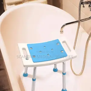 Durable Bathroom Shower Chair With Blue Sponge Mat