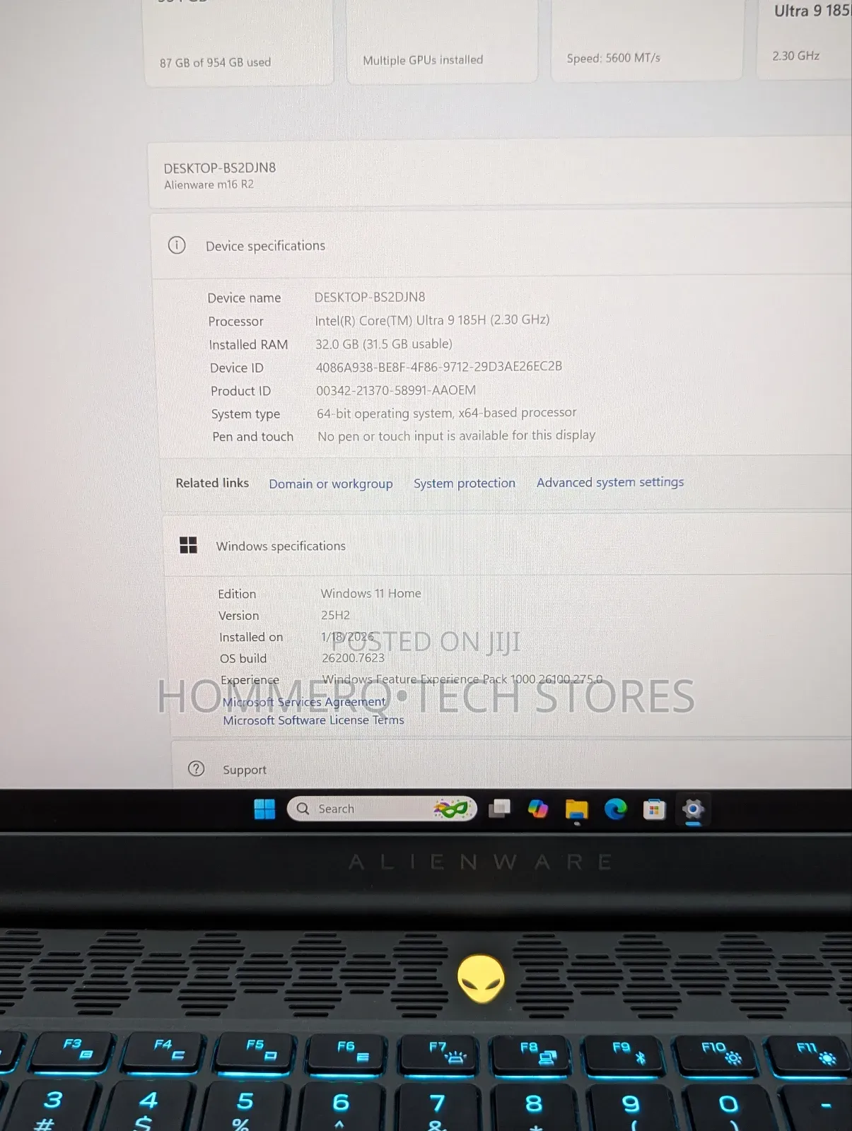 Laptop Dell Alienware M16 R2 32GB Intel Core Ultra 9 SSD 1T