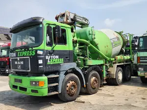 Super Clean Foreign Used Man Diesel Concrete Mixer With Pump