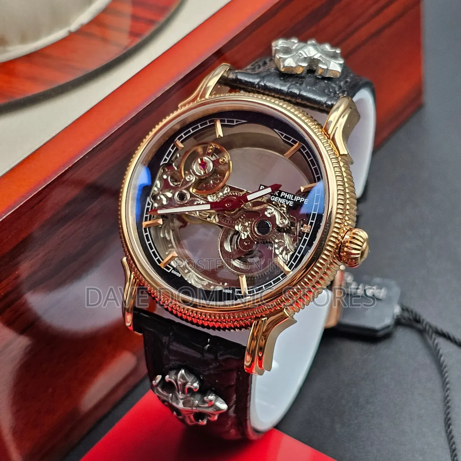 Patek Philippe Leather Watch Automatic Available in Stores