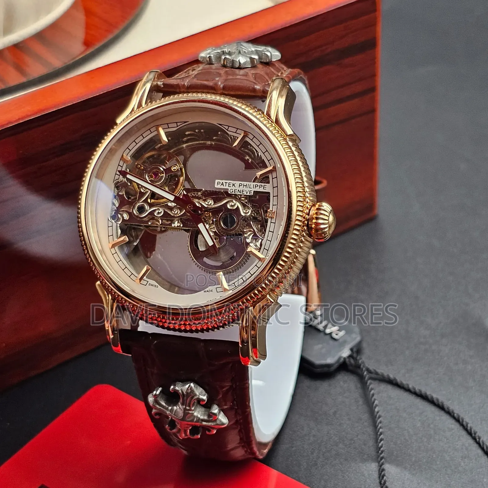 Patek Philippe Leather Watch Automatic Available in Stores