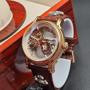Patek Philippe Leather Watch Automatic Available in Stores