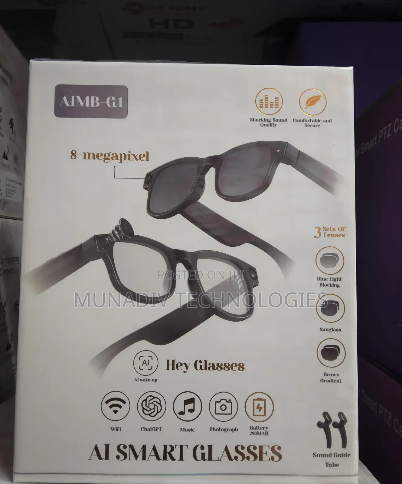Aimb G1 Ai Smart Glasses, 1080p Camera