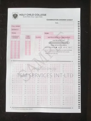 Answer Sheets for Omr Solution