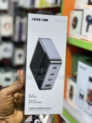 Greenlion 100w Ganpremium Uk Plug | 3 Usb-C | Usb-A