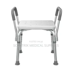 Lightweight Adjustable Shower Stool With Support Handles