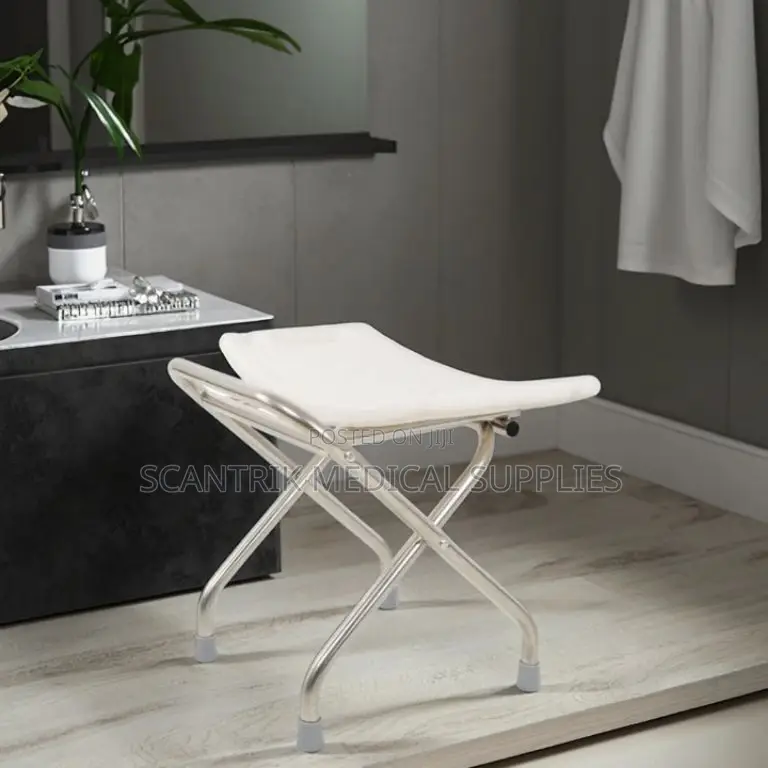 Adjustable Bath Stool With Side Handles