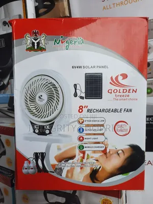 Golden Breeze 8inch Rechargeable Fan