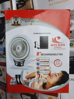 Golden Breeze 8inch Rechargeable Fan