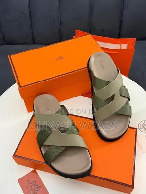 Original Leather Hermes Slipers 40-46 Available