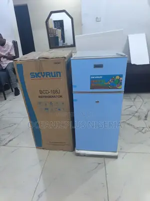 Skyrun 108l Double Door Upright Fridge