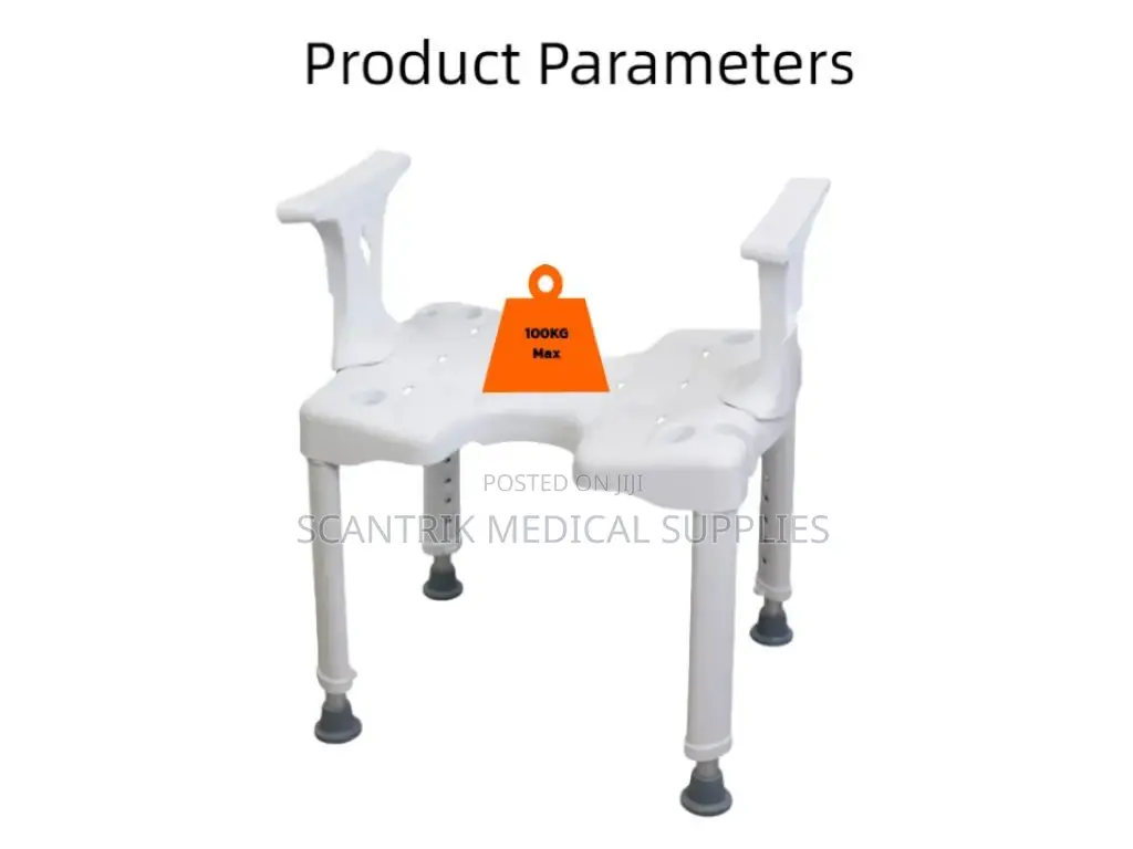 Durable Bathroom Shower Stool With Safety Handles