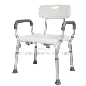 Compact Shower Chair Without Backrest With Safety Handles