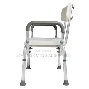 Adjustable Bathroom Shower Stool Without Backrest With Handles