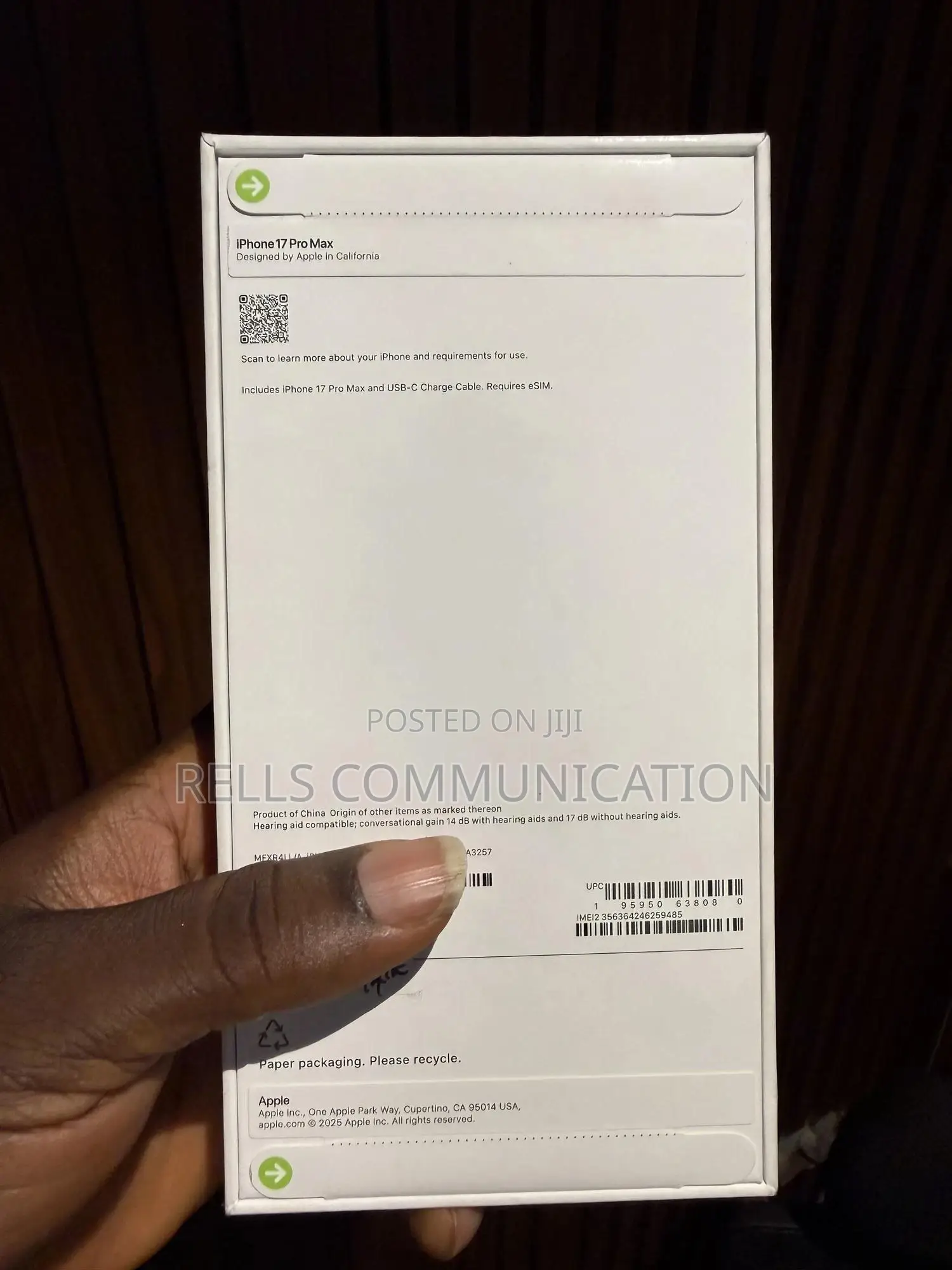 New Apple iPhone 17 Pro Max 2 TB White