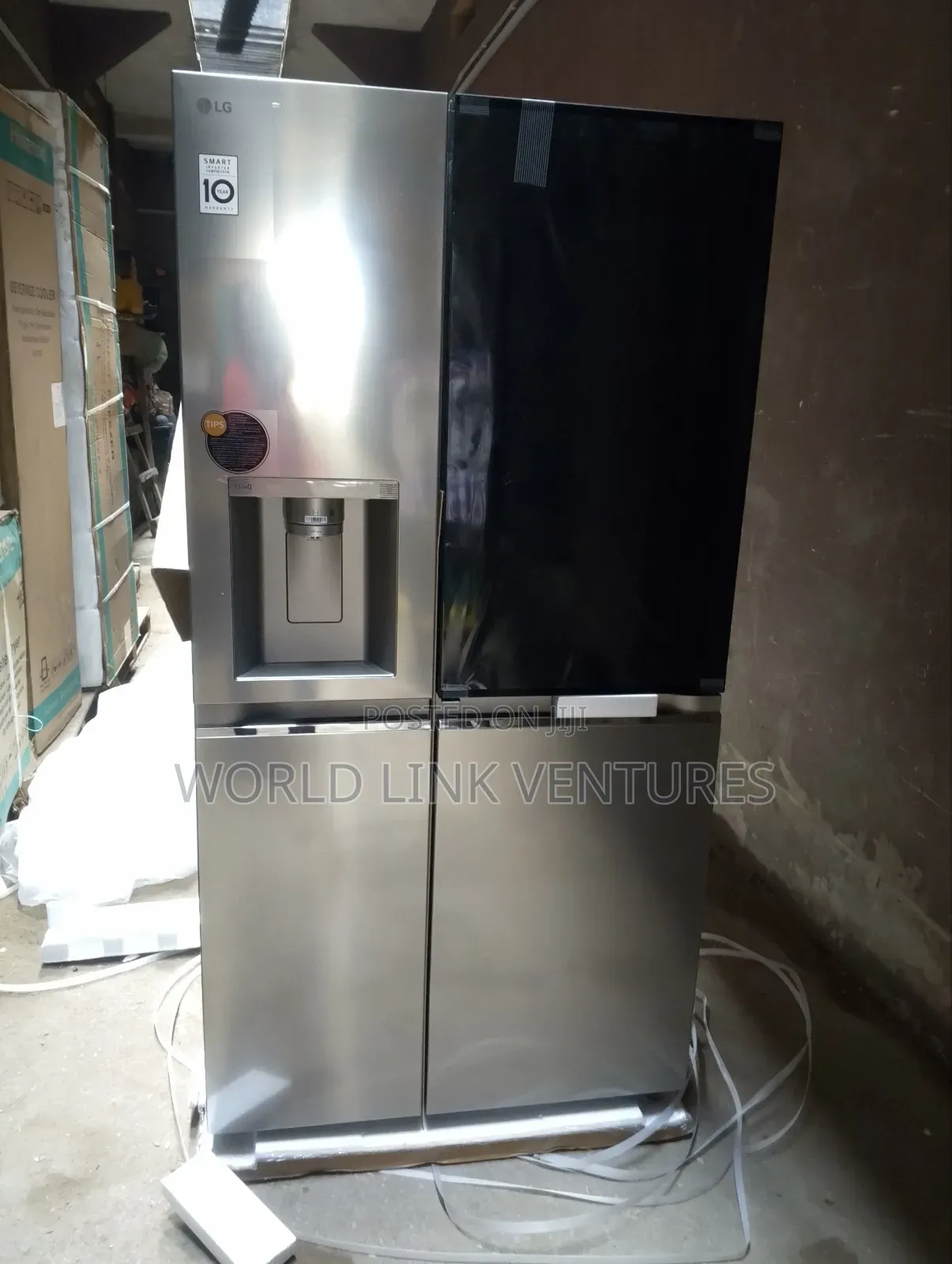 Lg Standing Side by Side Fridge With Water Dispenser