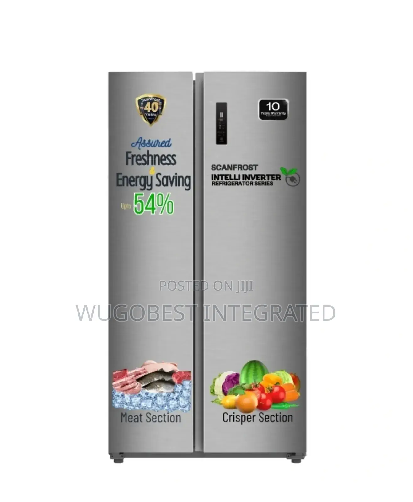 Scanfrost 450l Side by Side Refrigerator (Sfr 450me)