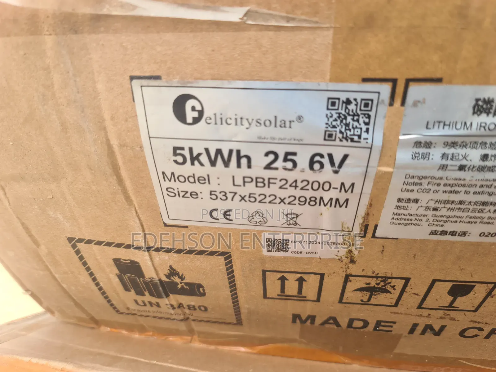 Fefelicity Lithium Irom Battery 5kwh 24