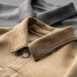 Men's Retro Classic Faux Jacket Casual Button Trucker Top Coat Long