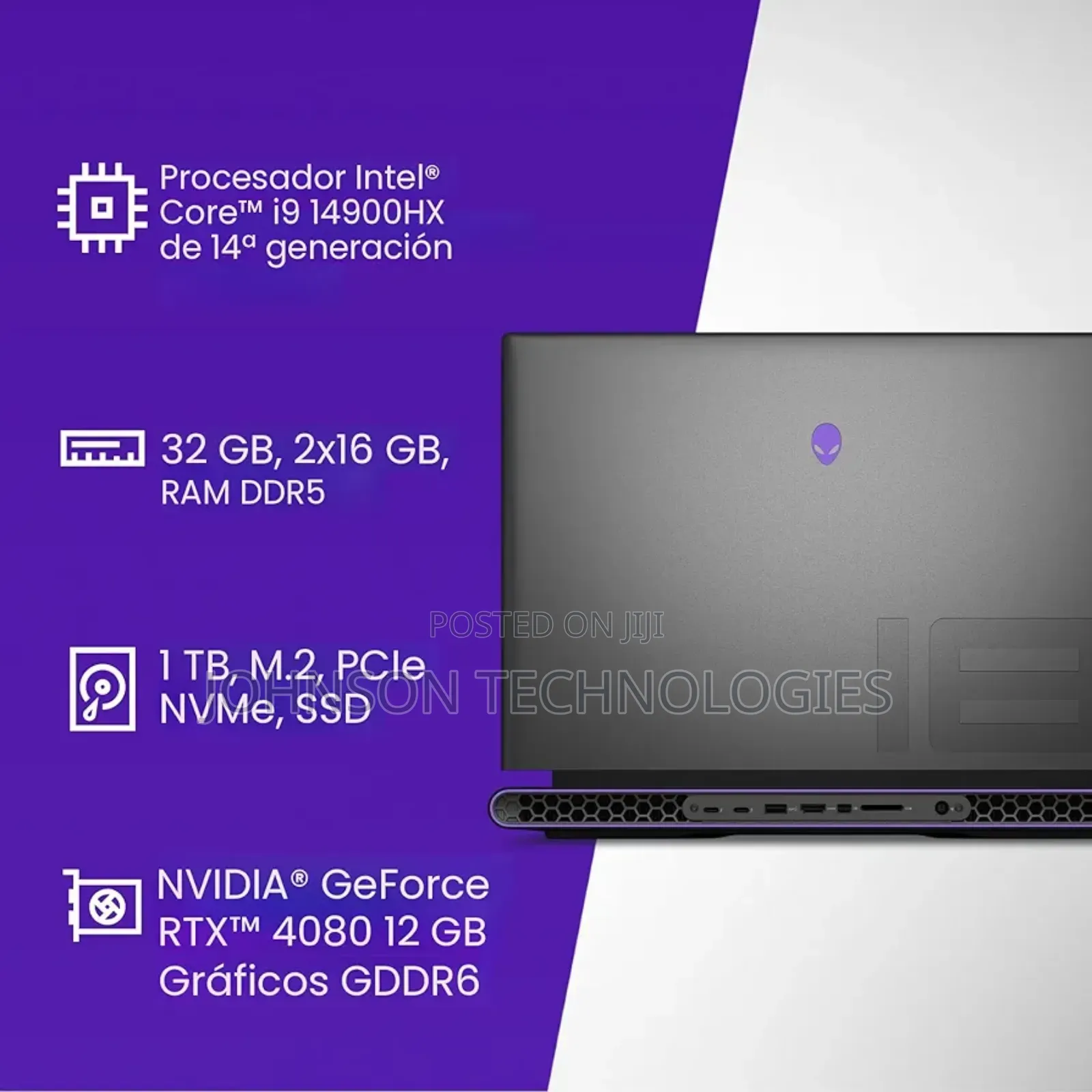 New Laptop Dell Alienware M18 R2 64GB Intel Core i9 SSD 2T