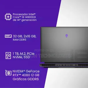 New Laptop Dell Alienware M18 R2 64GB Intel Core i9 SSD 2T