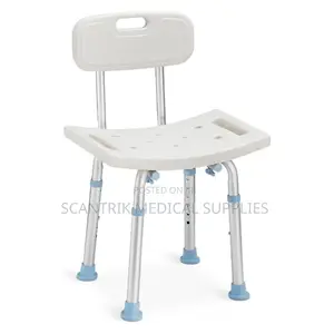 Reinforced Shower Chair Without Back Rest With Dual Support Handles