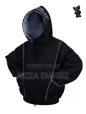 Black Zipper Hoodie
