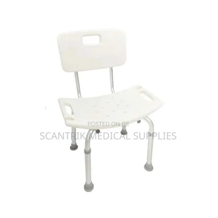 Compact Bathroom Safety Stool Without Back Rest
