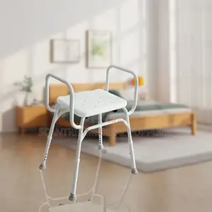 Heavy-Duty Backless Shower Chair With Support Handles