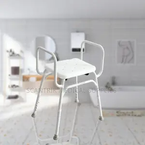 Medical Support Shower Stool Without Backrest With Dual Handles