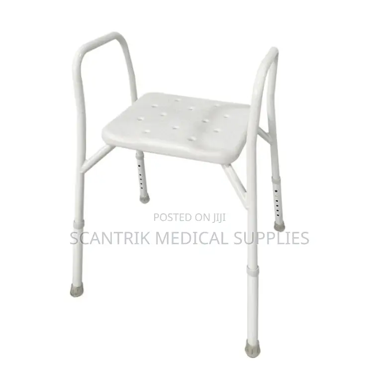 Multi-Purpose Bathroom Shower Stool Without Back Rest With Handle