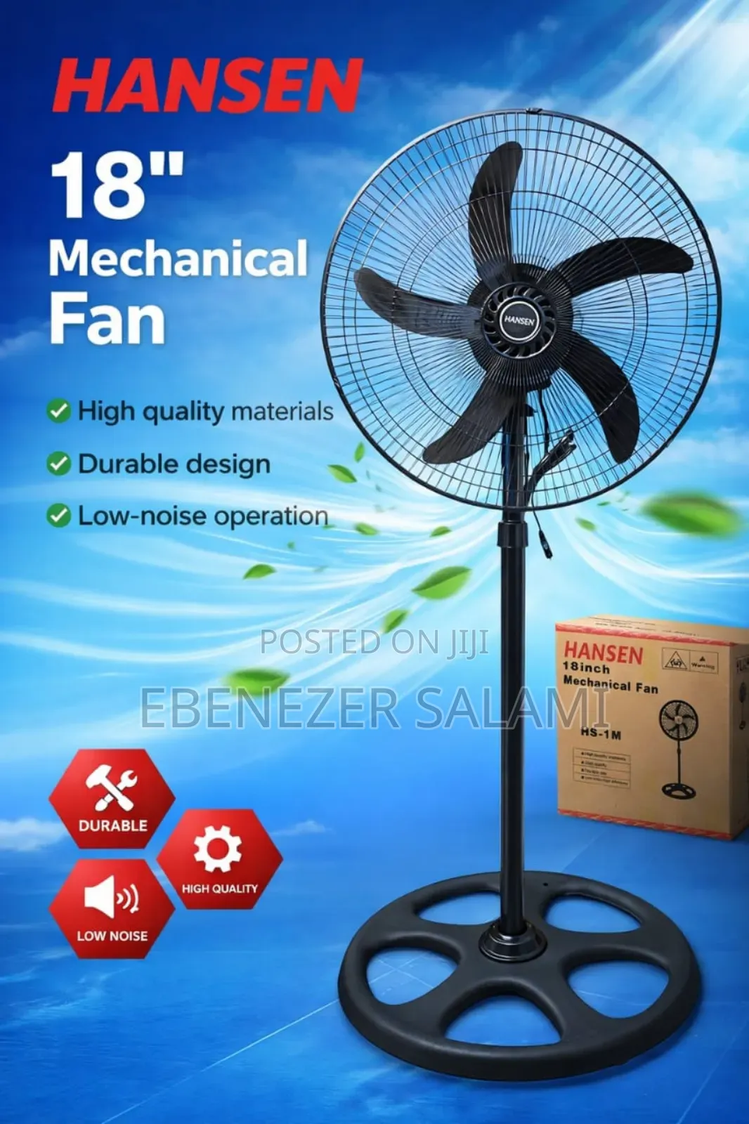 Hansen 18 Inches Standing Fan