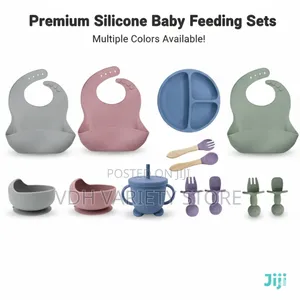 8 Pieces Baby Silicon Feeding Set