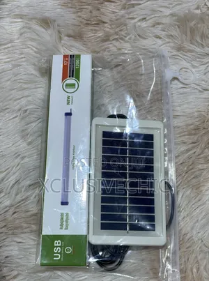 17-Watt Portable Fluorescent Light Paired With a Mini Solar Panel