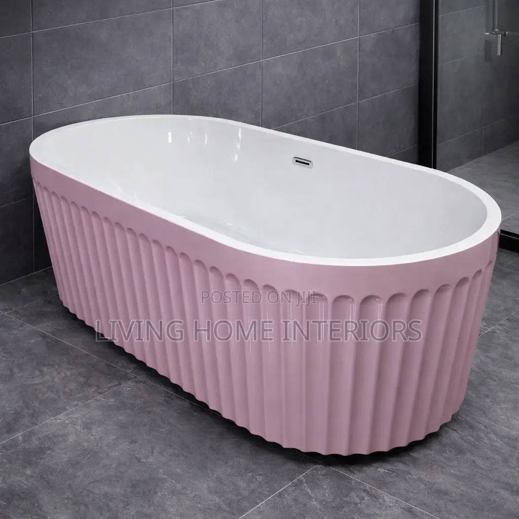 Pink Color Bathtub