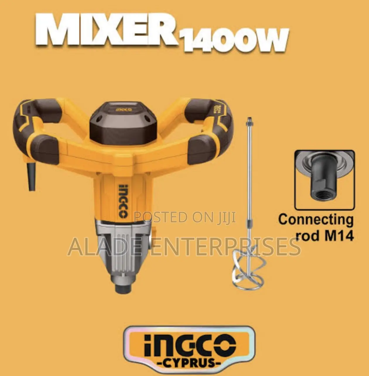 Ingco Electric Paint Mixer 1400w With Variable Speed & Led Light