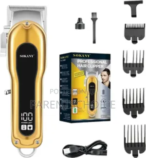 Sokany Professional Rechargeable Hair Clipper With Led Display