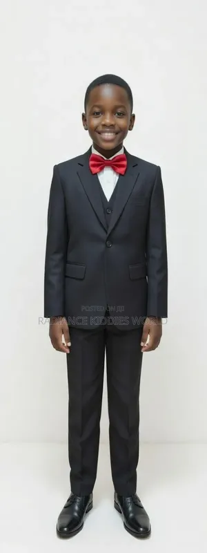 3-piece Black Suit For Boys