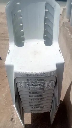 Color White Plastic Chair For Dozen Prize In Ikeja