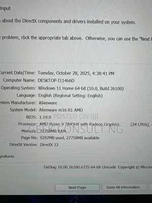 Laptop Dell Alienware M16 R1 32GB AMD Ryzen 9 SSD 1T