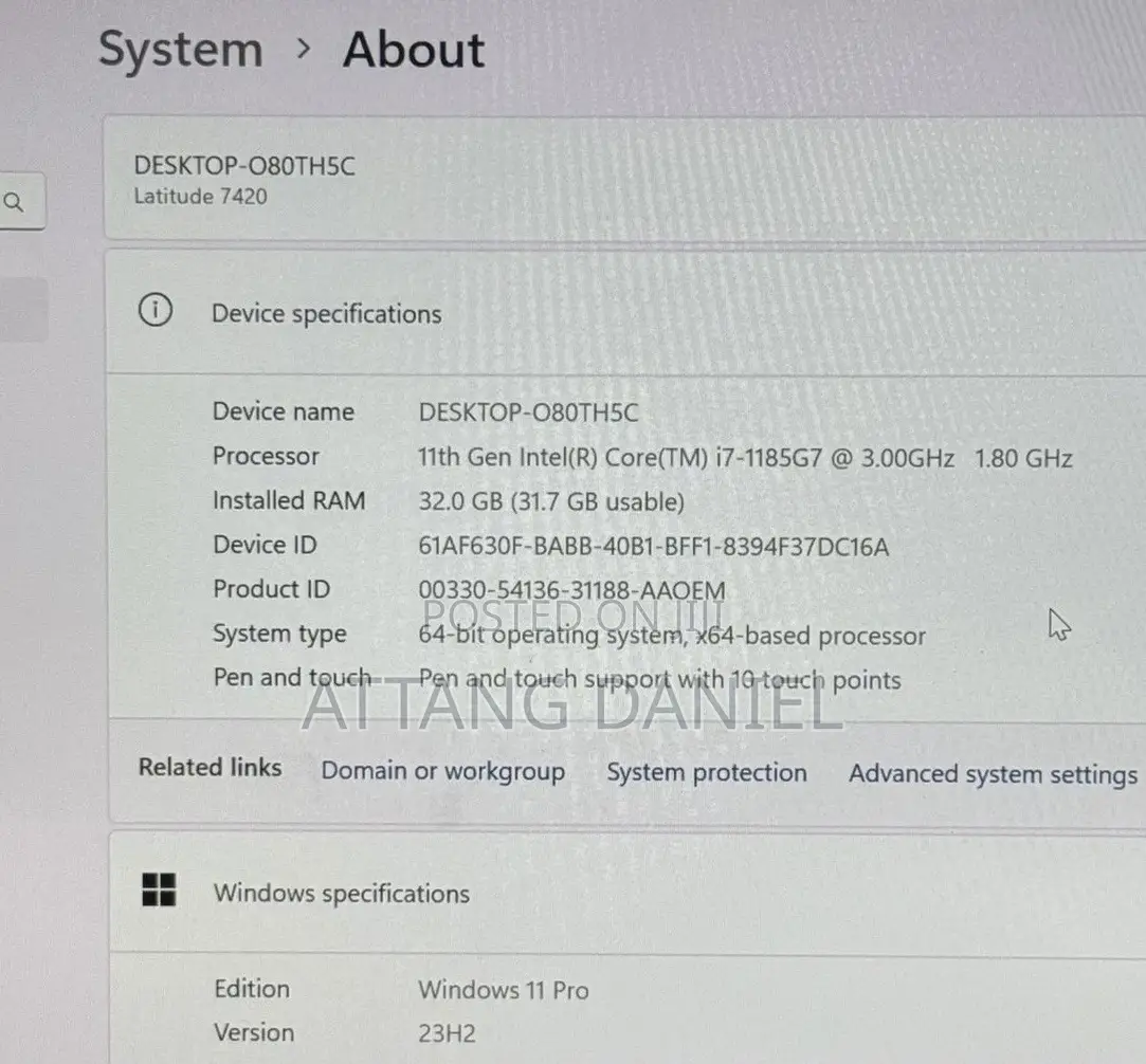 Laptop Dell Latitude 7420 32GB Intel Core I7 SSD 512GB