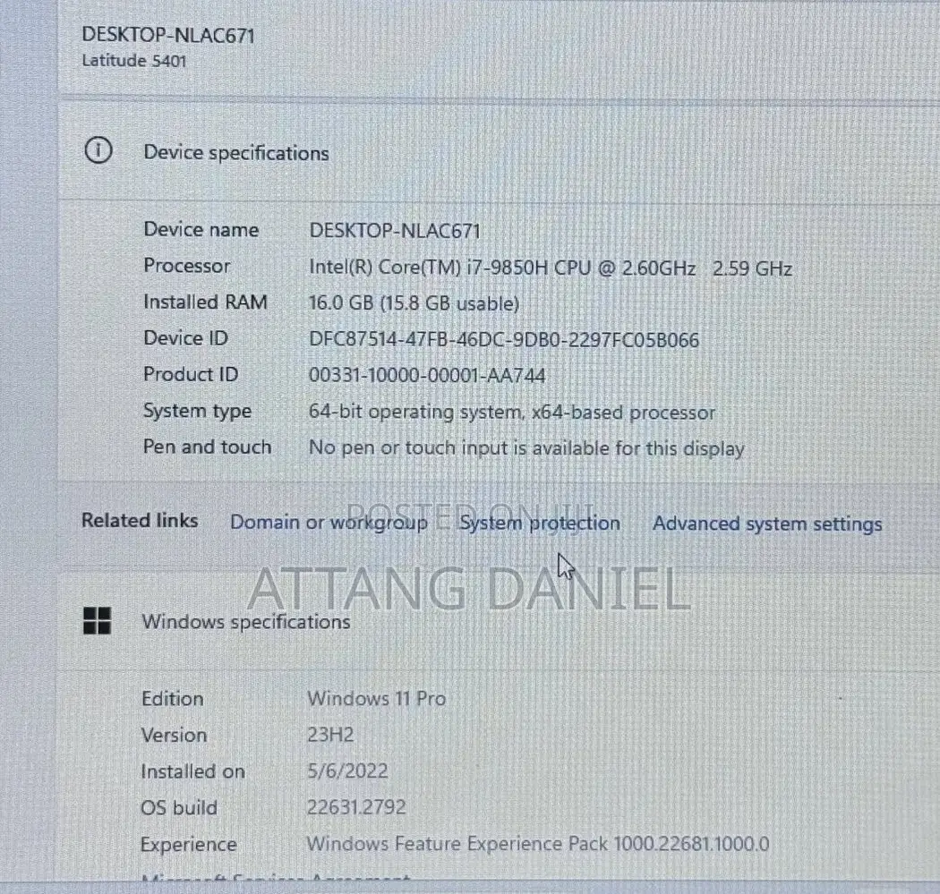 Laptop Dell Latitude 5401 16GB Intel Core I7 SSD 256GB