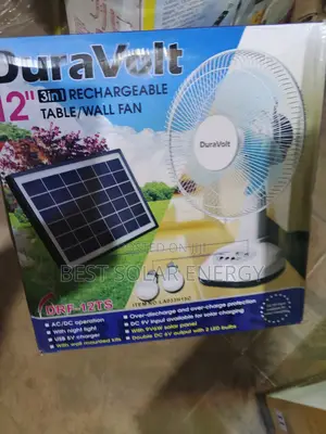 Dura Volt 12inch 3in1 Solar Table Fan