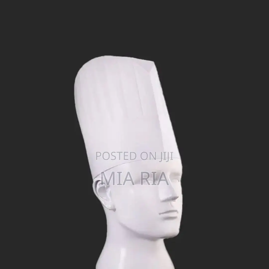 White Disposable Non Woven Chef Hat