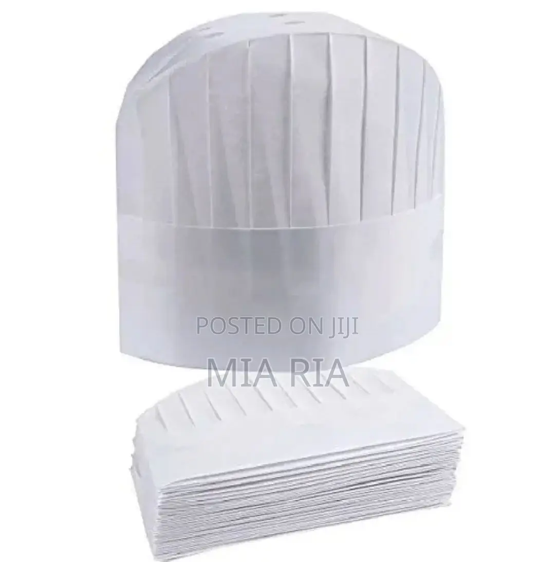 White Disposable Non Woven Chef Hat
