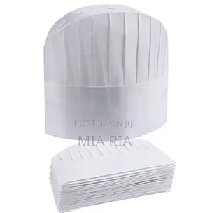 White Disposable Non Woven Chef Hat